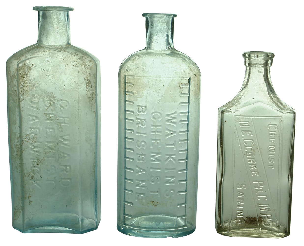 Antique Chemist Medicine Cure Bottles