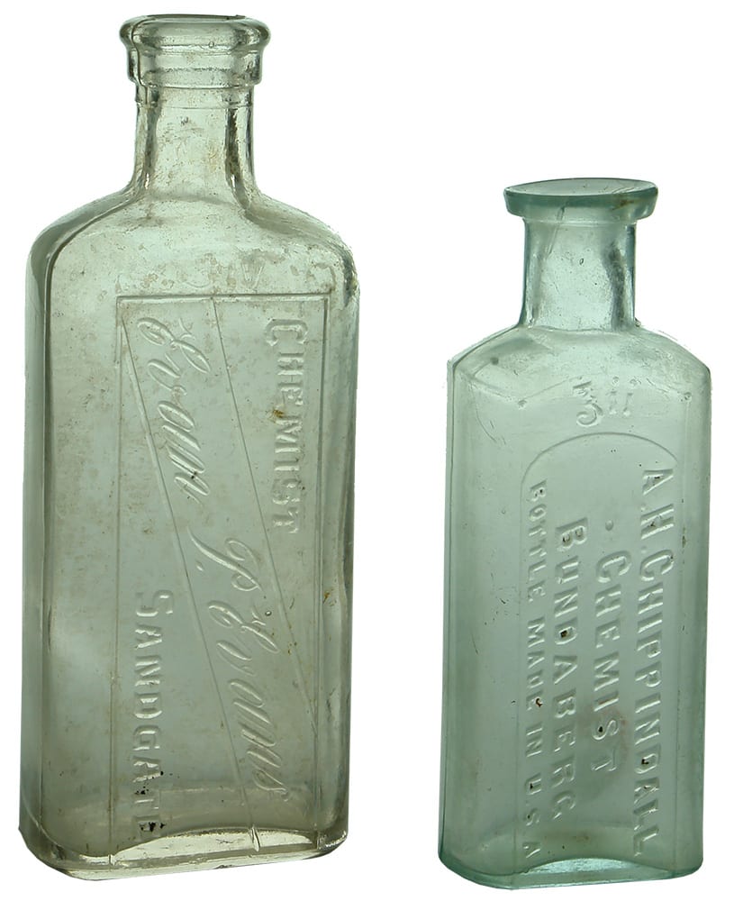 Antique Chemist Medicine Cure Bottles