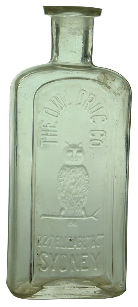 Owl Drug Company Sydney Antique Bottle