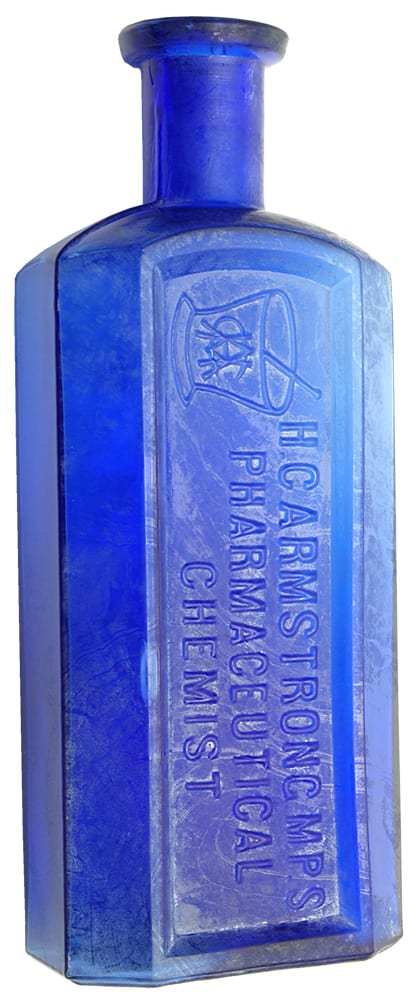 Armstrong Pharmaceutical Chemist Cobalt Blue Bottle