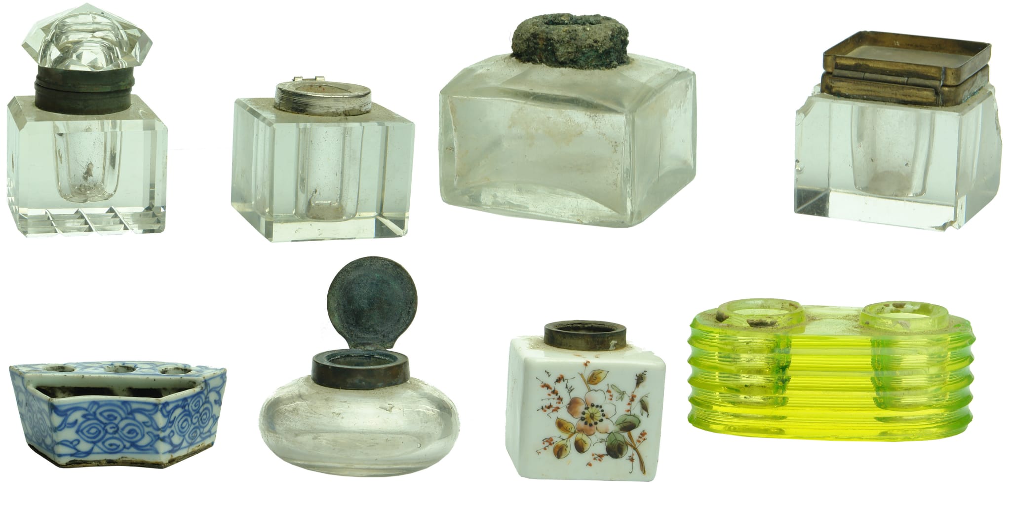 Collection Antique Inkwells