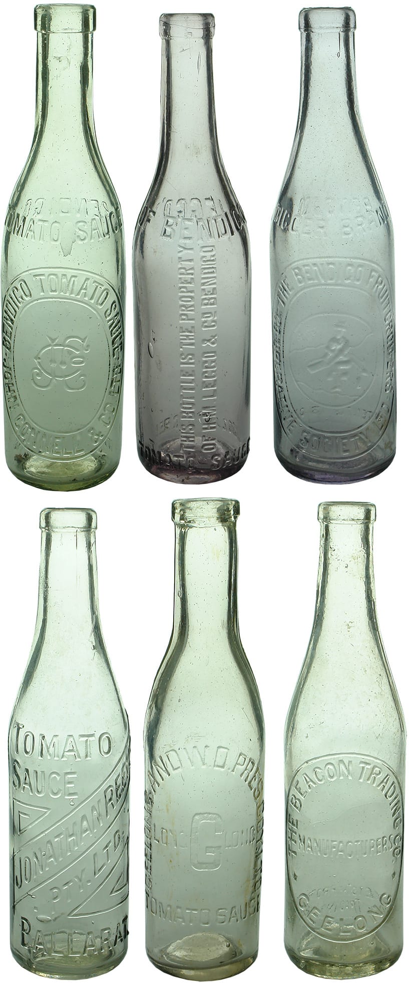 Antique Household Pickles Sauces Bottles