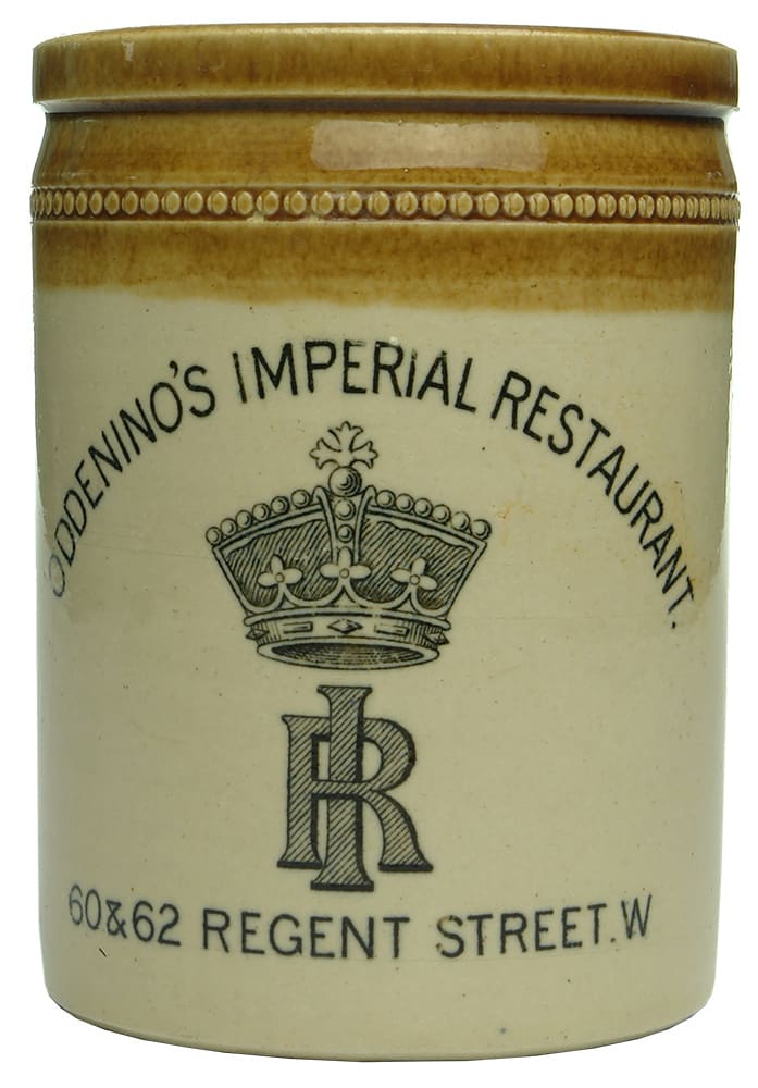 Oddenino's Imperial Restaurant Stoneware Jar