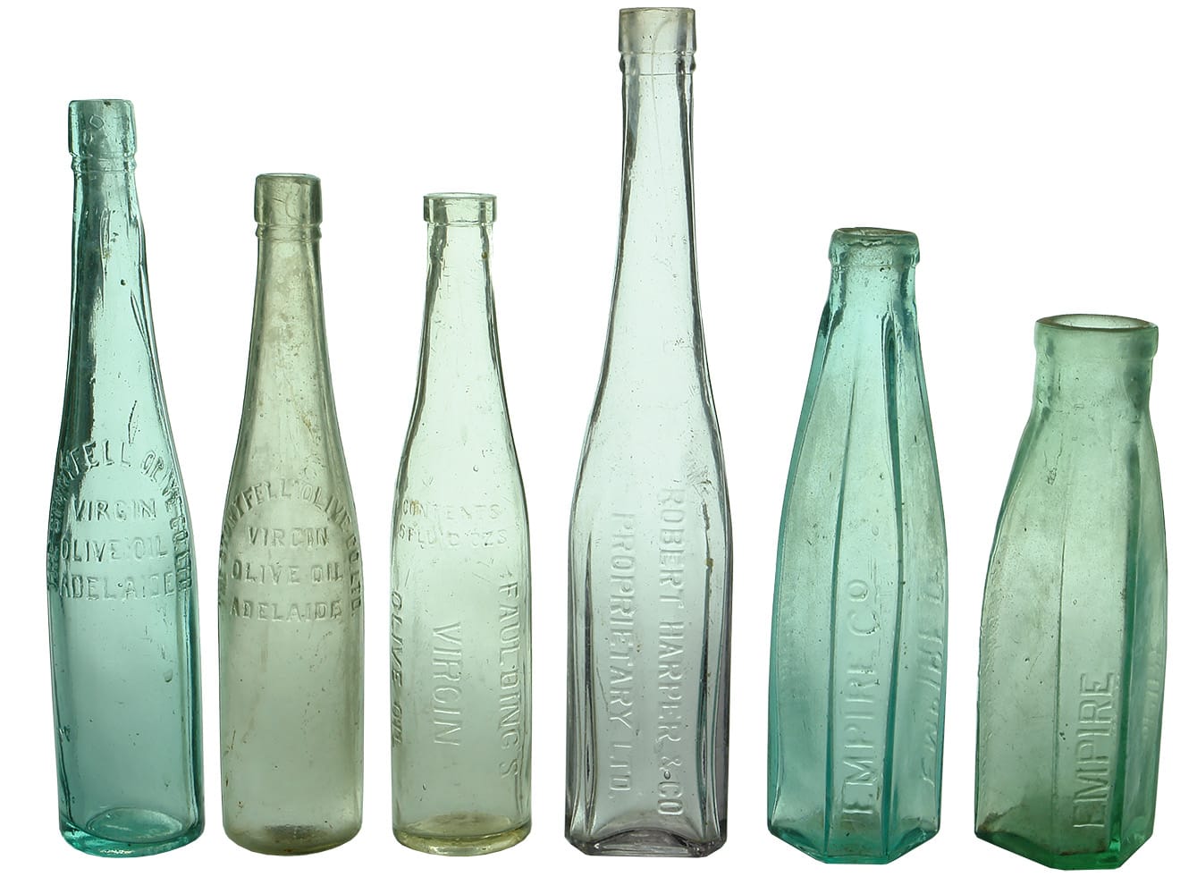 Antique Household Condiment Bottles