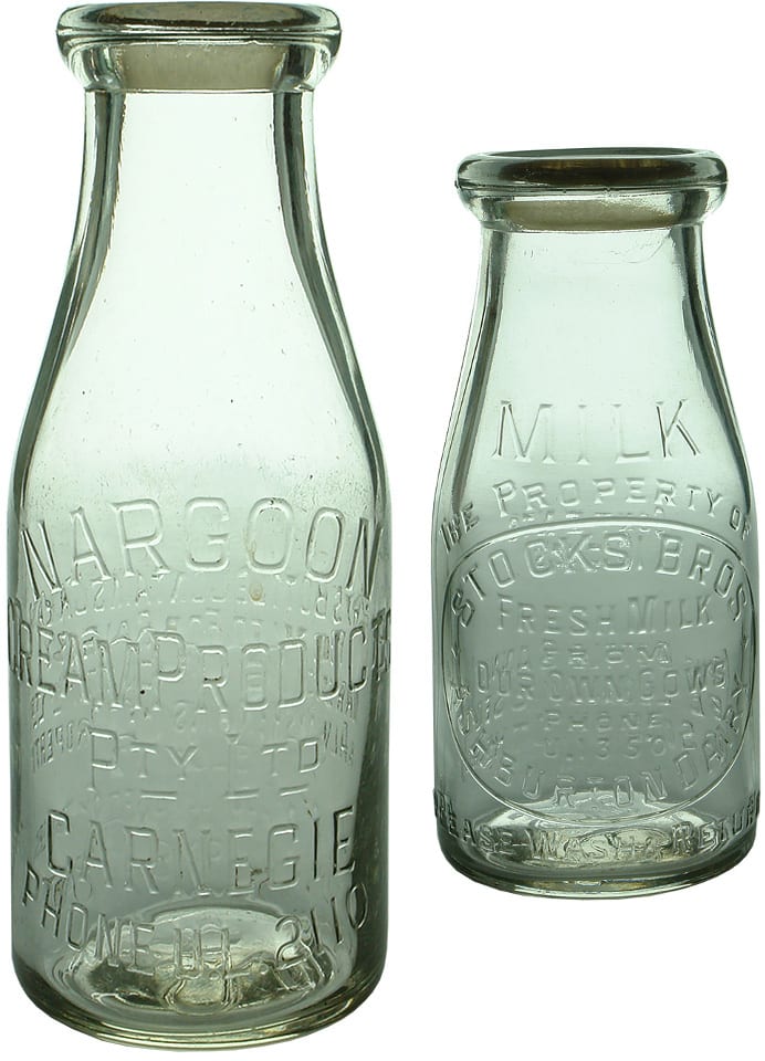 Vintage Milk Cream Bottles