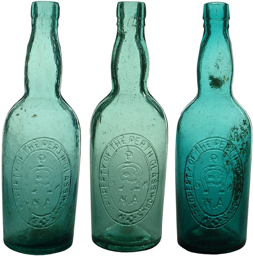 Perth Glassworks Antique Bottles