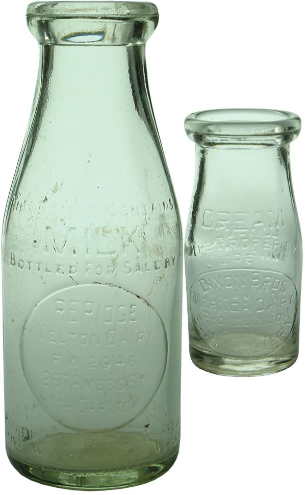 Vintage Milk Cream Bottles