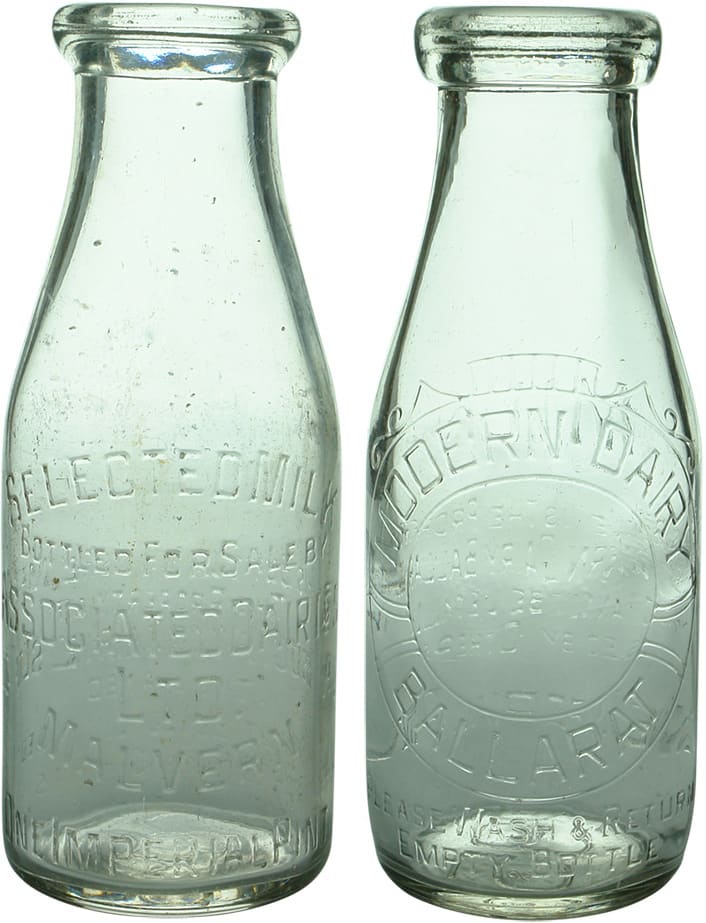 Vintage Milk Cream Bottles