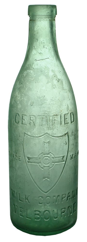 Certified Milk Company Melbourne Antique Bottle