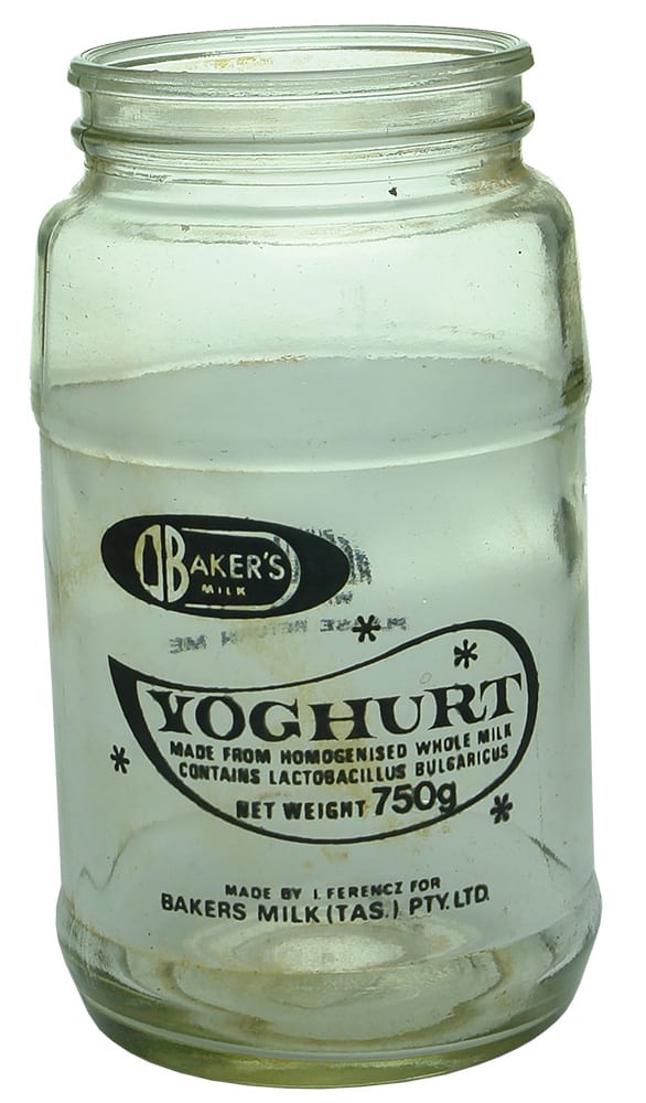 Baker's Milk Yoghurt Ceramic Label Jar