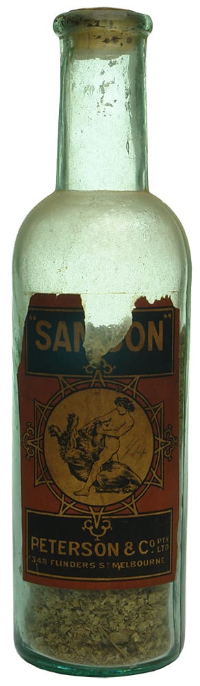 Samson Peterson Flinders Street Melbourne Label Bottle