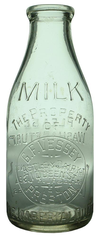 Vessey Astley Dairy Preston Milk Bottle