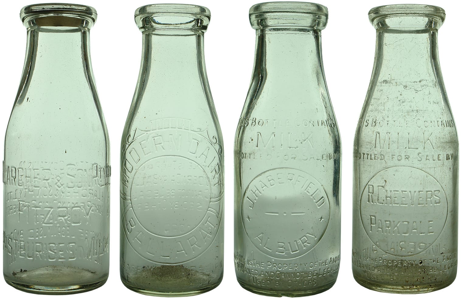 Vintage Milk Cream Bottles