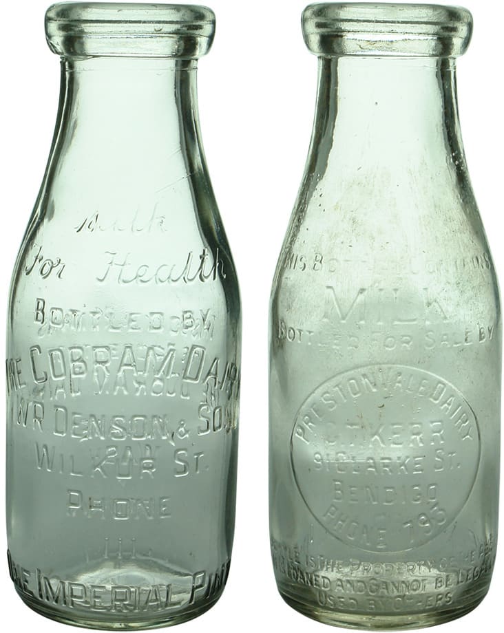 Vintage Milk Cream Bottles