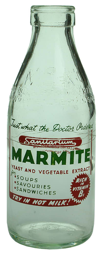 Marmite Advertising Milk Bottle