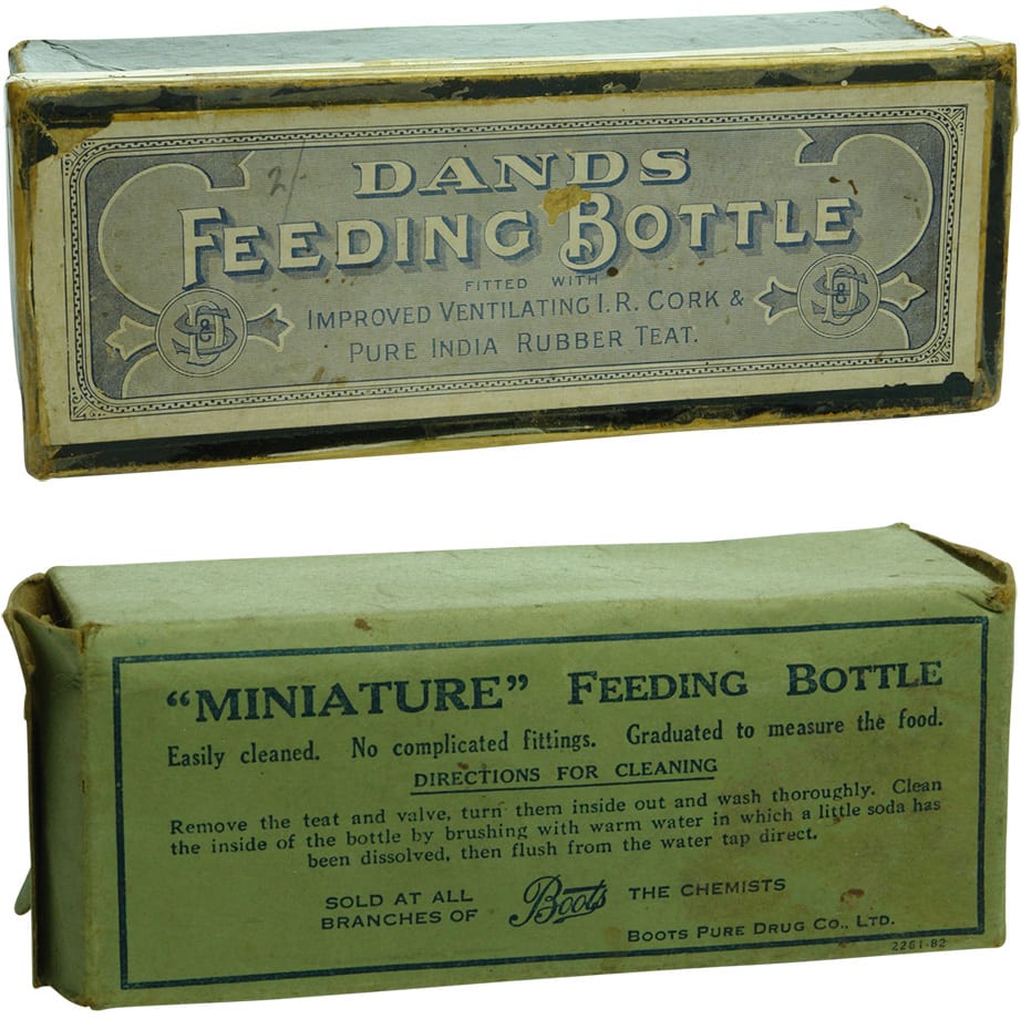 Antique Boxed Baby Feeder Bottles