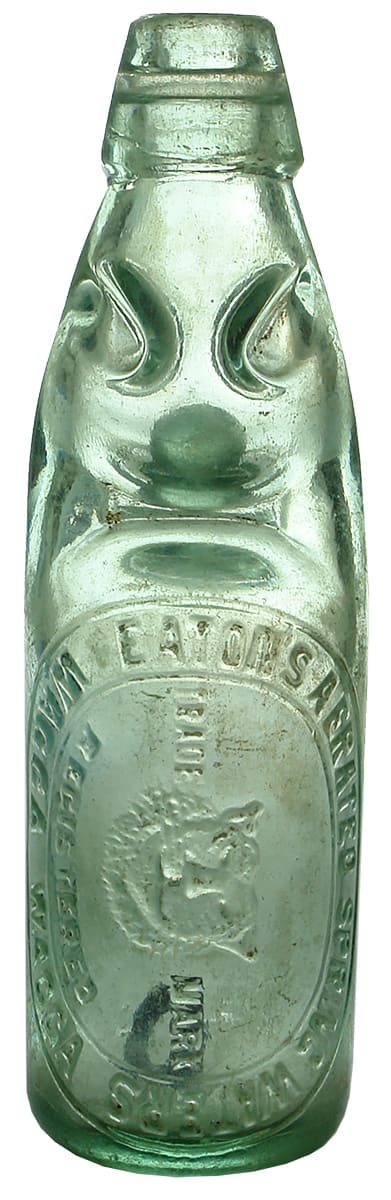 Eaton's Aerated Spring Waters Wagga Codd Marble Bottle