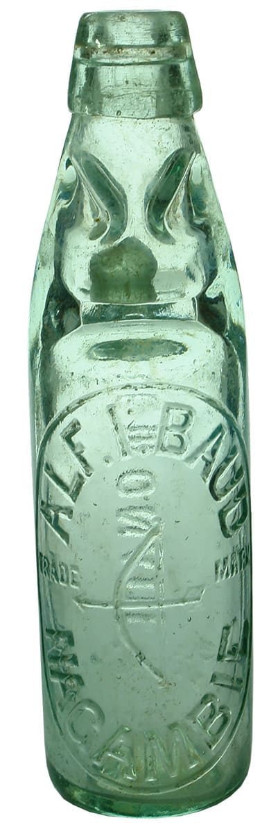 Alf Baud Nagambie Lemonade Old Codd Marble Bottle