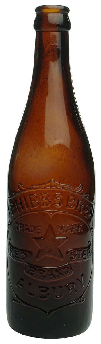 Phibbs Bros Albury Red Star Brand Amber Crown Seal
