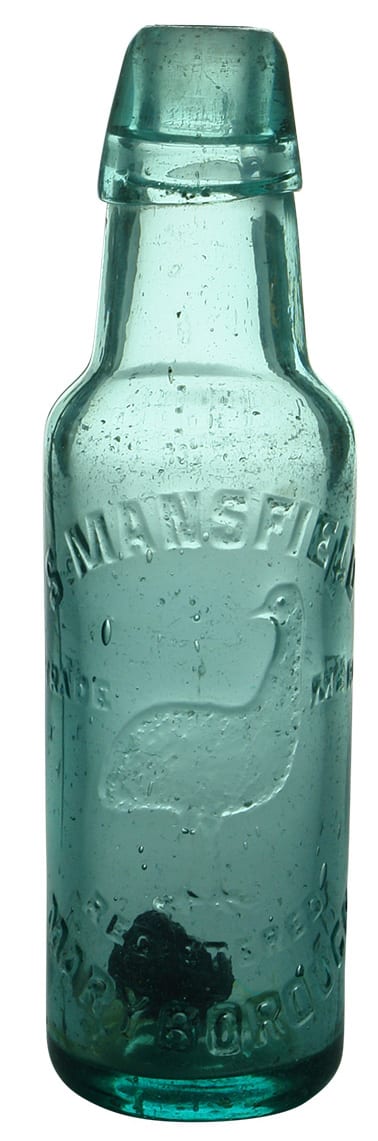 Mansfield Maryborough Emu Lamont Antique Bottle