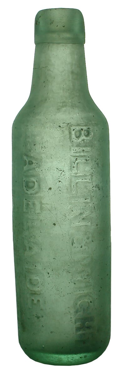 Billin Wight Adelaide Lamonts Patent Bottle