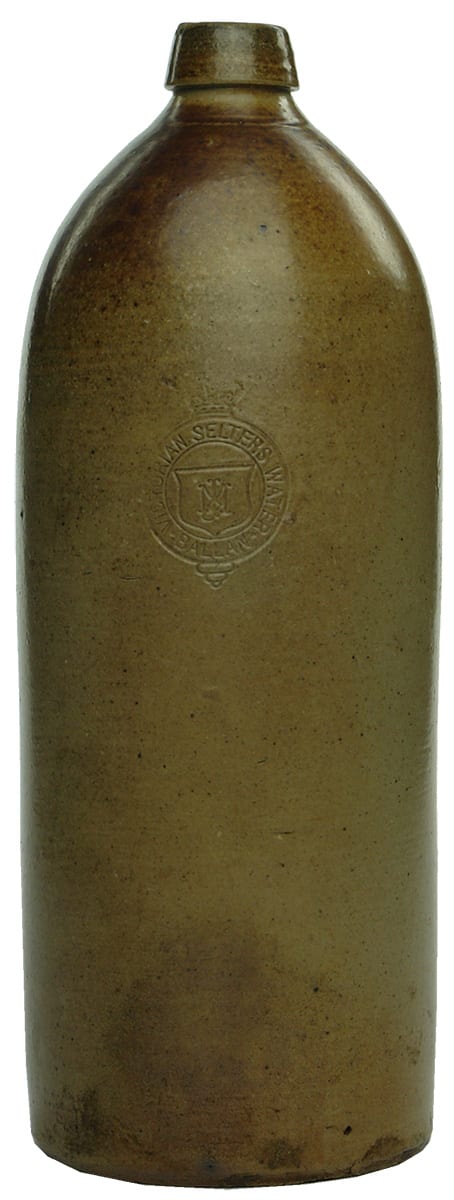 Victorian Selters Water Ballan Stoneware Bottle