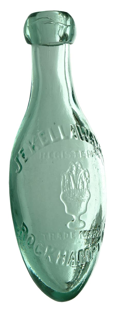 Kellaway Rockhampton Antique Torpedo Soda Bottle