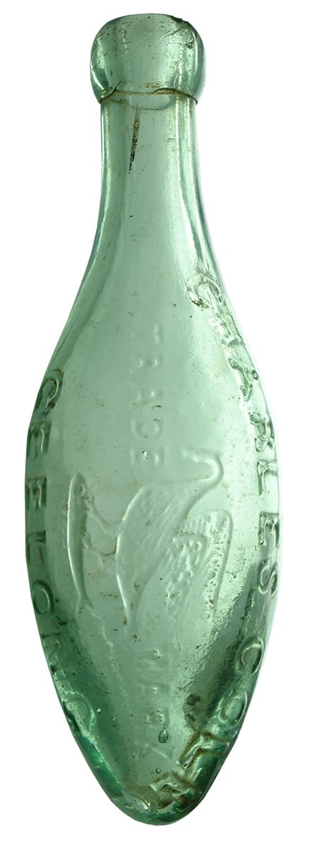 Charles Cole Geelong Heron Fish Antique Bottle