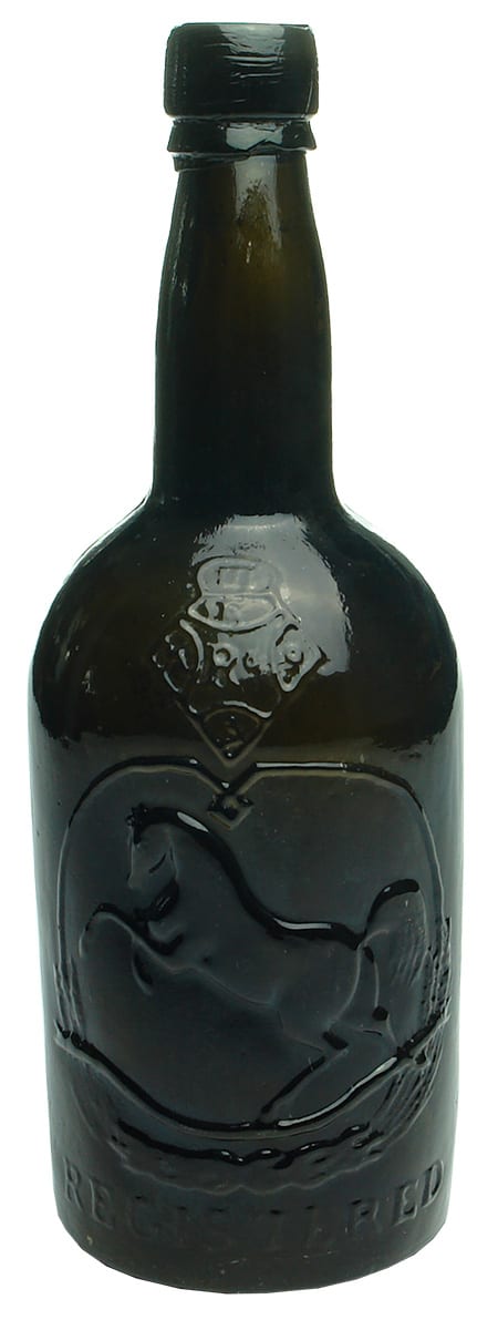 Tooth Black Horse Antique Registration Diamond Bottle