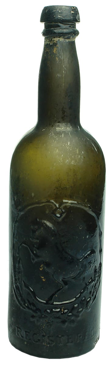 Tooth Black Horse Antique Registration Diamond Bottle
