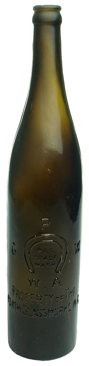 Perth Glass Works Antique Beer Bottle