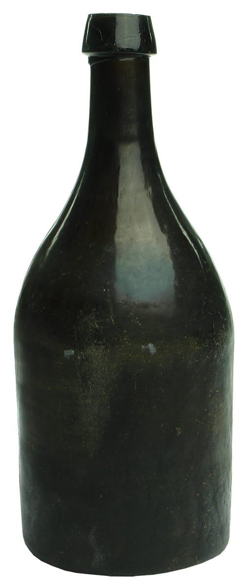 Machen Beer Merchants Liverpool Black Glass Bottle