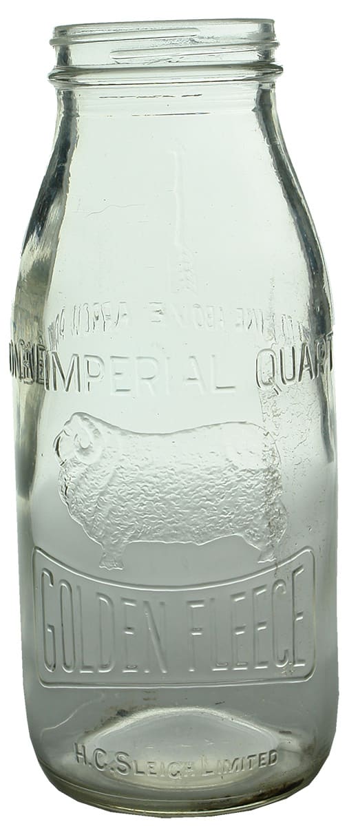 Golden Fleece Sleigh Imperial Quart Oil Bottle