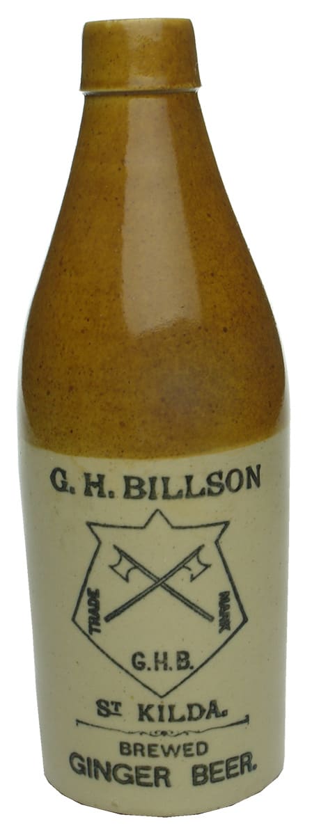 Billson St Kilda Stoneware Ginger Beer Bottle