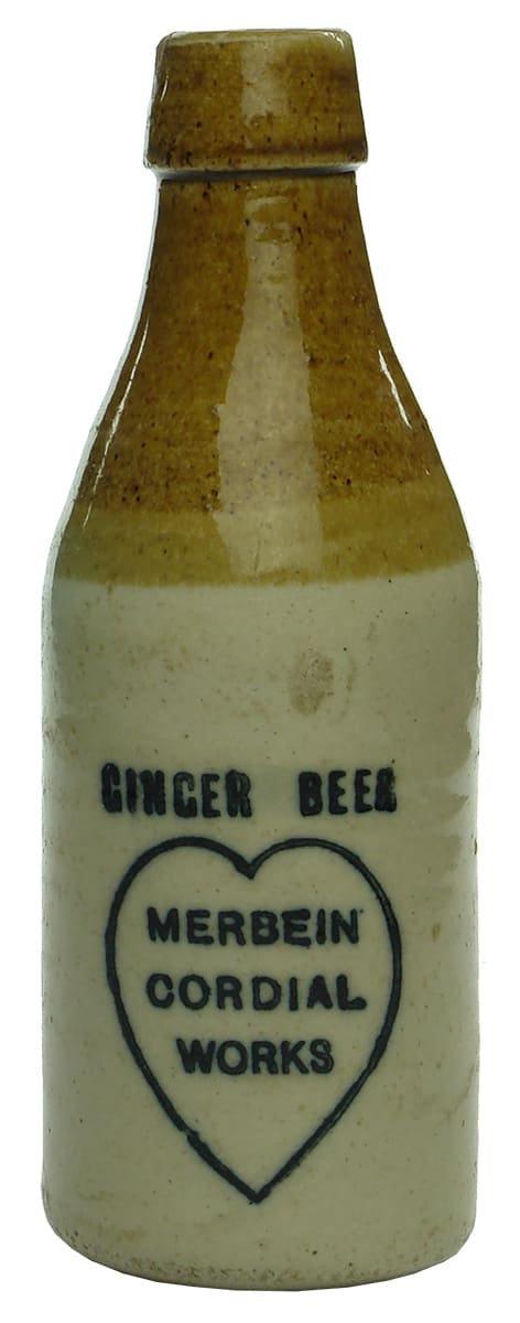 Ginger Beer Heart Merbein Cordial Works Stone Bottle