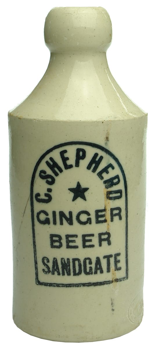 Shepherd Ginger Beer Sandgate Stoneware Bottle