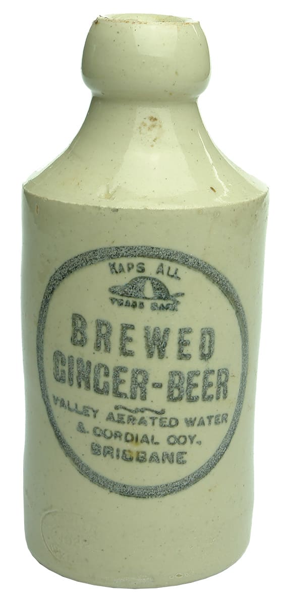 Kaps All Brewed Ginger Beer Brisbane Stoneware Bottle
