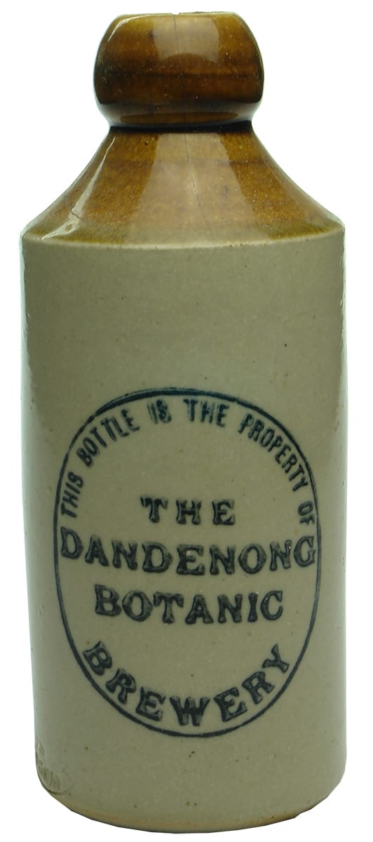 Dandenong Botanic Brewery Stone Ginger Beer Bottle