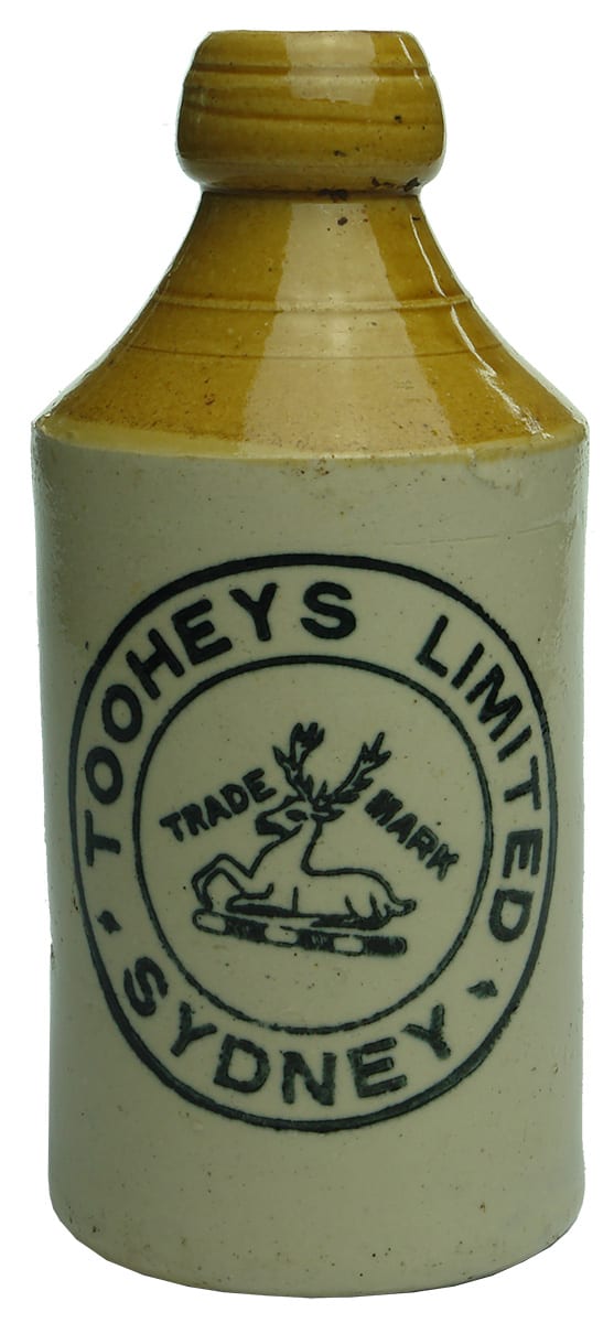 Tooheys Limited Sydney Stoneware Ginger Beer Bottle