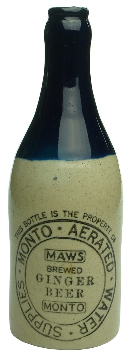 Monto Aerated Water Supplies MAWS Blue Top Ginger Beer