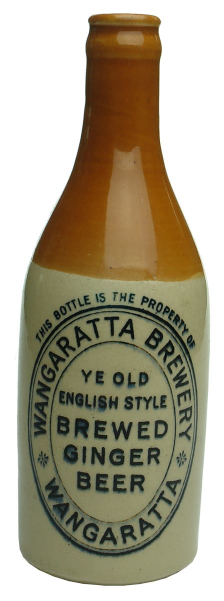 Wangaratta Brewery Ye Old English Style Ginger Beer Bottle