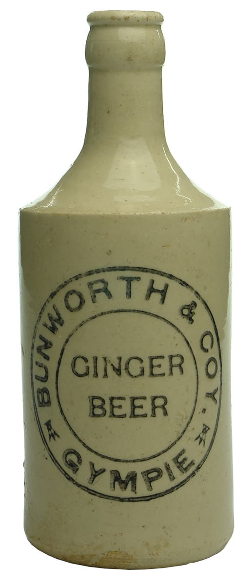 Bunworth Ginger Beer Gympie Stoneware Bottle