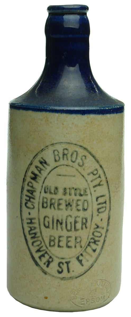 Chapman Bros Old Style Brewed Ginger Beer Fitzroy Bottle