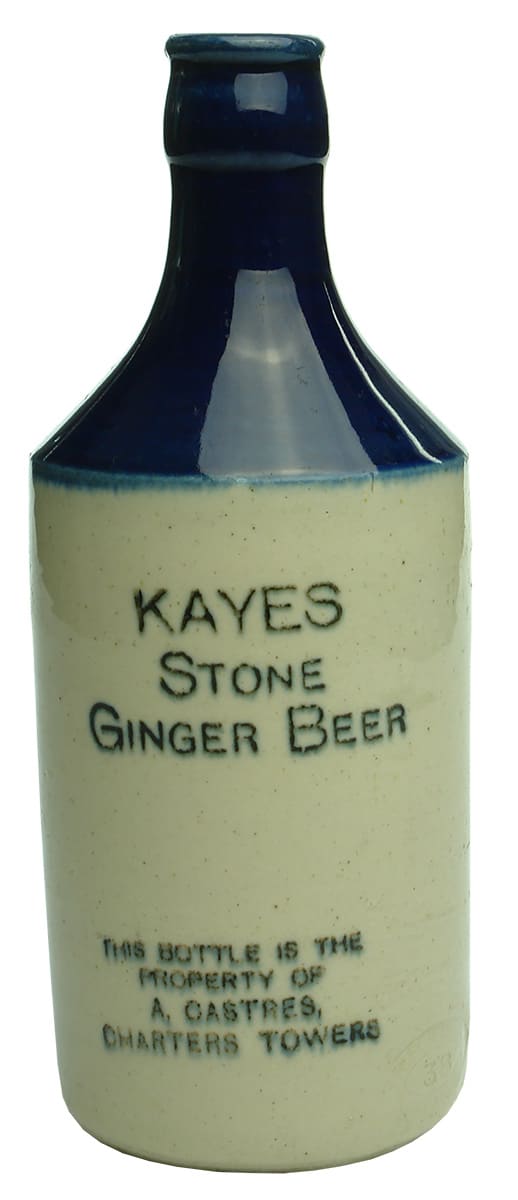 Kayes Stone Ginger Beer Castres Charters Towers Blue Top Bottle