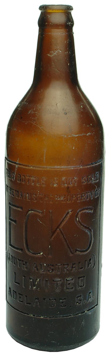 Ecks South Australia Glass Crown Seal Ginger Beer