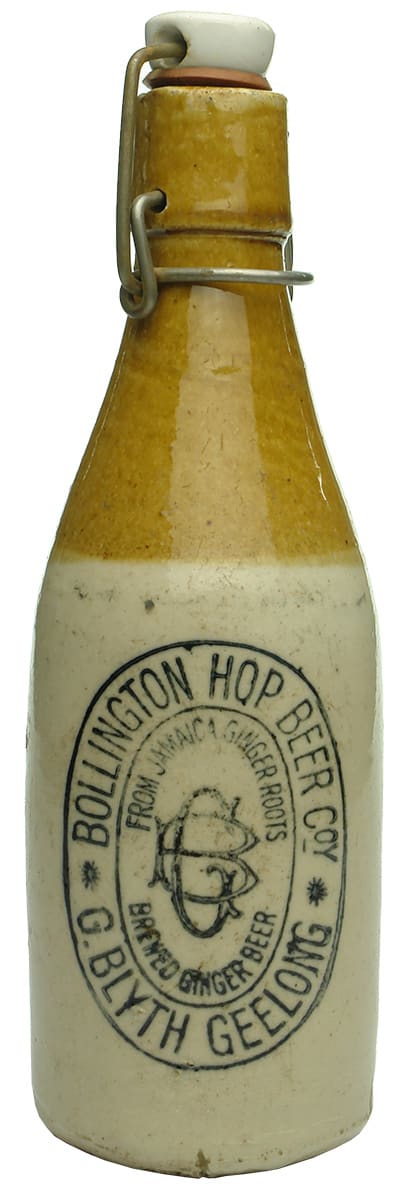 Bollington Hop Beer Geelong Blyth Stoneware Bottle