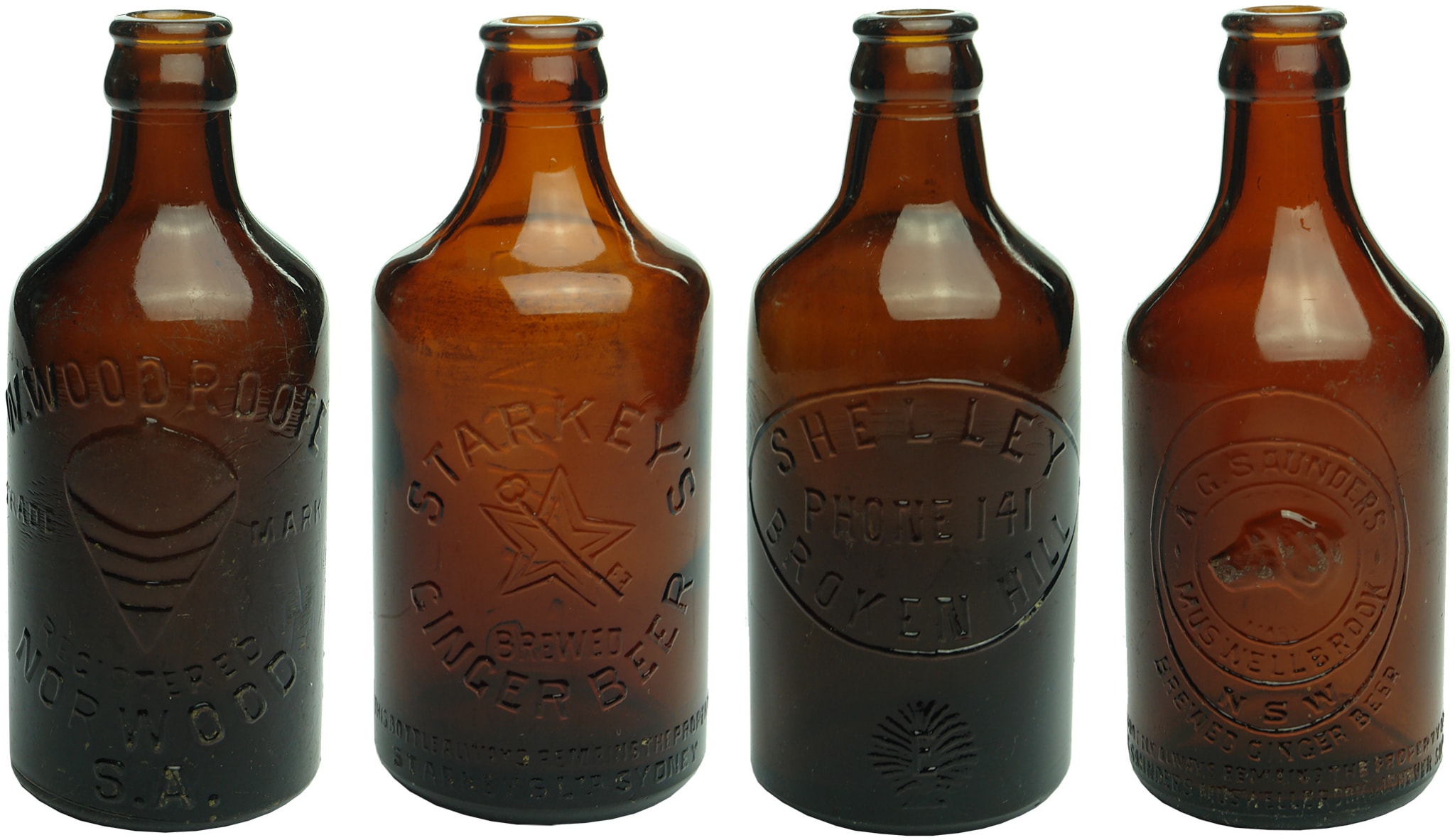 Old Vintage Antique Ginger Beer Bottles