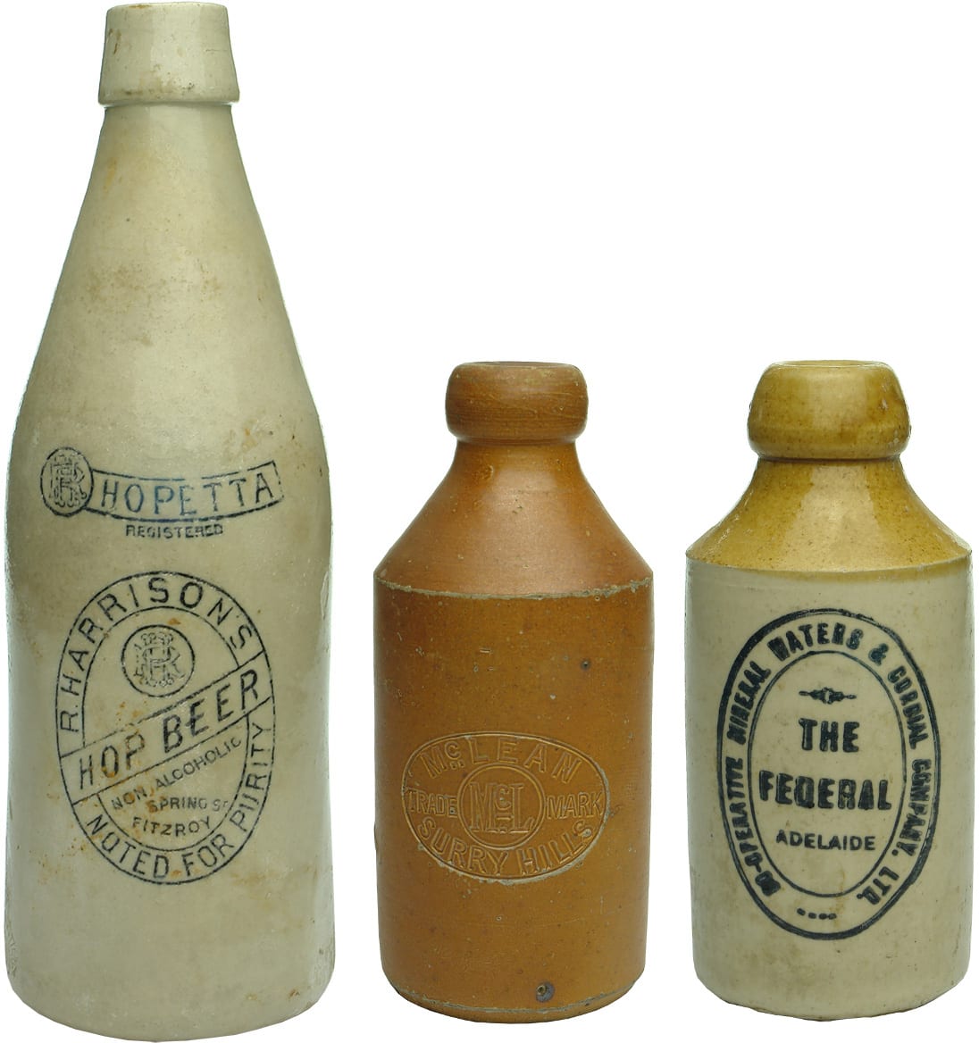 Old Vintage Antique Ginger Beer Bottles