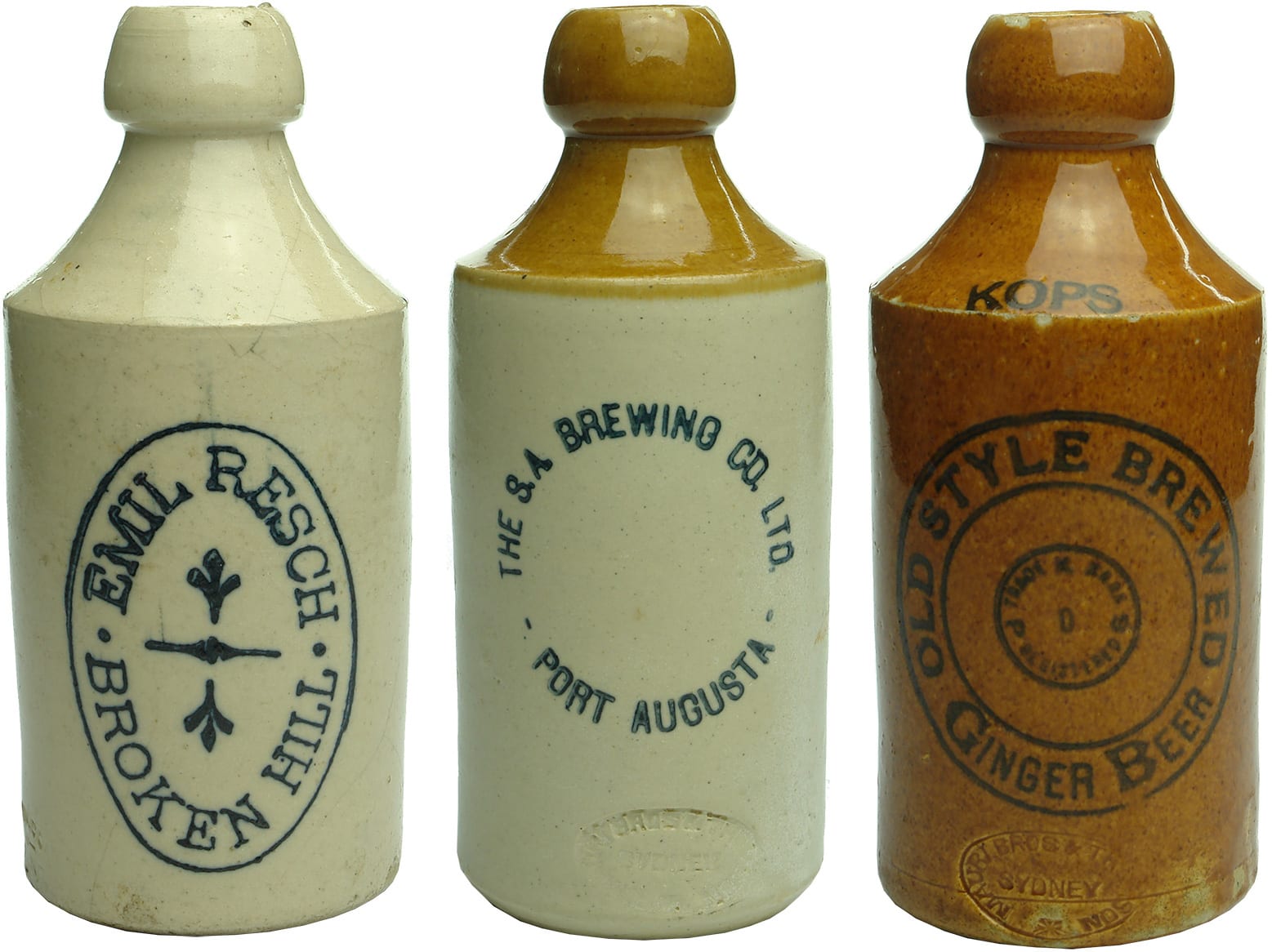 Old Vintage Antique Ginger Beer Bottles