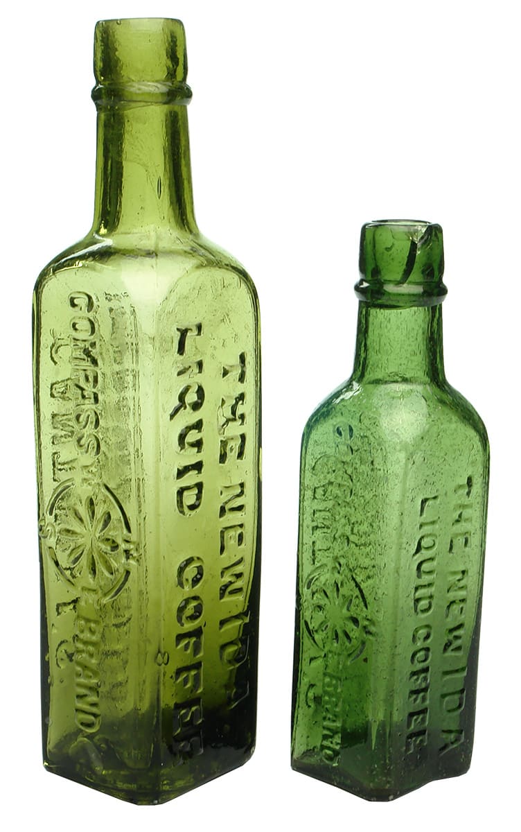 Liquid Coffee Antique Glass Bottles